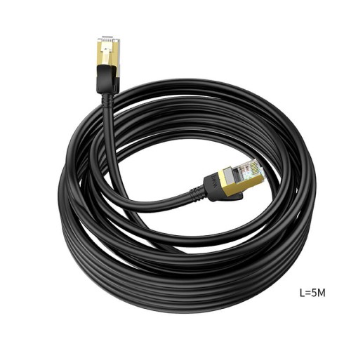 Кабель HOCO LAN RJ45 Level pure copper gigabit ethernet cable US02 |5m| black