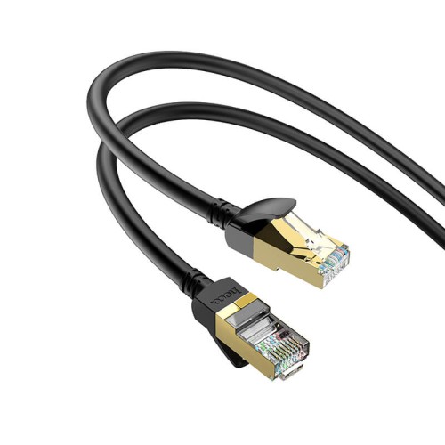 Кабель HOCO LAN RJ45 Level pure copper gigabit ethernet cable US02 |5m| black