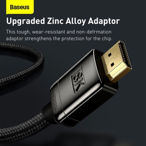 Кабель Baseus High Definition Series HDMI 8K to HDMI 8k Adapter Cable (Zinc alloy) |1m| black