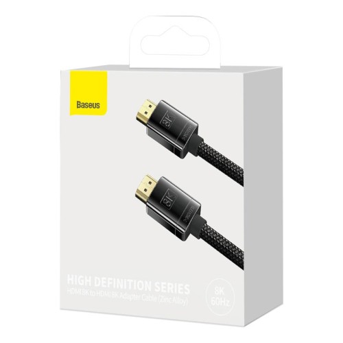Кабель Baseus High Definition Series HDMI 8K to HDMI 8k Adapter Cable (Zinc alloy) |1m| black