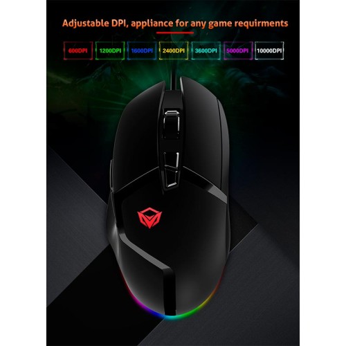 Миша ігрова  MEETION Backlit Gaming Mouse RGB MT-G3325 black