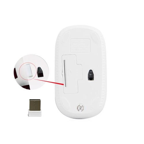 Миша MeeTion Wireless Mouse 2.4G MT-R547 white-red