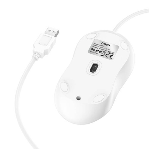 Миша HOCO Esteem business wired mouse GM13 |1,5M, 1000/1600dpi| white