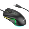 Мишка HOCO Enjoy gaming luminous wired mouse GM19 black