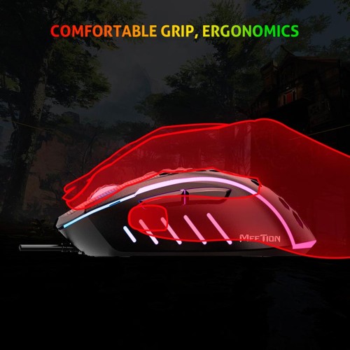 Миша MEETION RGB Backlight Gaming Mouse RGB GM015 |800-6400dpi| black