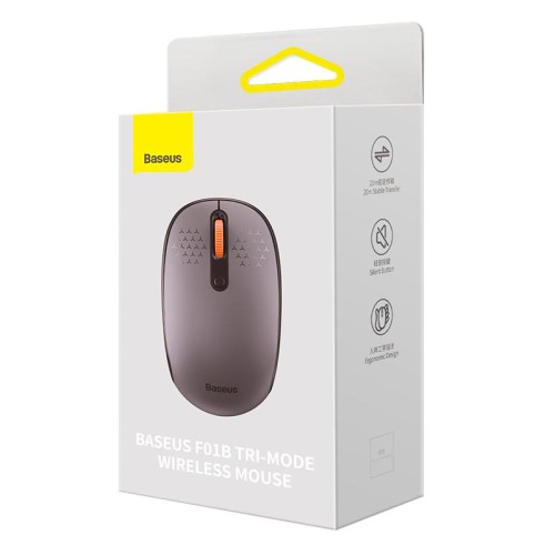 Миша Baseus F01B Tri-Mode Wireless Mouse |2.4G/BT5.0+BT3.0, 800-1200-1600dpi| purple