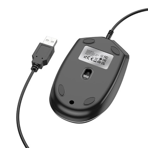 Миша Borofone Soaring game luminous wired mouse BG10 |1000dpi, 1.5m cord| black