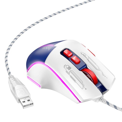 Миша HOCO Overlord luminous gaming wired mouse GM31 |1200-1800-2400-3600dpi| black-yellow