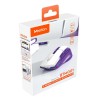 Миша MEETION 2.4G+Bluetooth wireless gaming mouse BTM001 |800-1200-1600-2400dpi, 7keys, 35/140h, Type-C Charging, RGB| white-purple