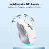 Миша MEETION 2.4G+Bluetooth wireless gaming mouse BTM001 |800-1200-1600-2400dpi, 7keys, 35/140h, Type-C Charging, RGB| white-purple