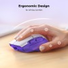 Миша MEETION 2.4G+Bluetooth wireless gaming mouse BTM001 |800-1200-1600-2400dpi, 7keys, 35/140h, Type-C Charging, RGB| white-purple