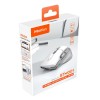 Миша MEETION 2.4G+Bluetooth wireless gaming mouse BTM001 |800-1200-1600-2400dpi, 7keys, 35/140h, Type-C Charging, RGB| white-grey