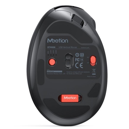 Миша MEETION 2.4G+Bluetooth Office Vertical Mouse BTM008 |800-1200-1600-2400dpi, 400h, Type-C charging| pink