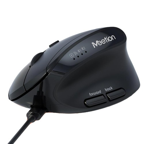 Миша MEETION 2.4G+Bluetooth Office Vertical Mouse BTM008 |800-1200-1600-2400dpi, 400h, Type-C charging| pink