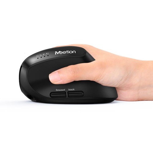 Миша MEETION 2.4G+Bluetooth Office Vertical Mouse BTM008 |800-1200-1600-2400dpi, 400h, Type-C charging| pink
