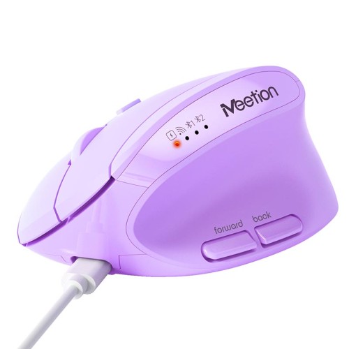 Миша MEETION 2.4G+Bluetooth Office Vertical Mouse BTM008 |800-1200-1600-2400dpi, 400h, Type-C charging| pink