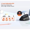 Миша MEETION 2.4G+Bluetooth Office Vertical Mouse BTM008 |800-1200-1600-2400dpi, 400h, Type-C charging| pink