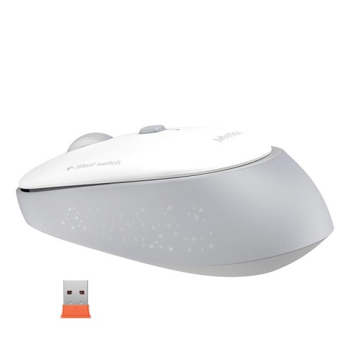 Миша MEETION 2.4G Wireless Office Mouse R571 |1000/1200/1600 DPI, AA Battery| white-pink