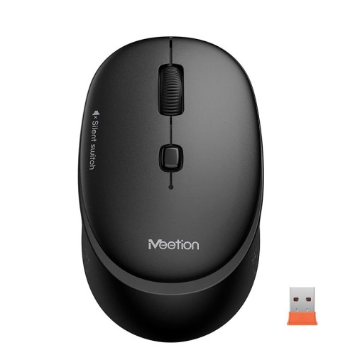 Миша MEETION 2.4G Wireless Office Mouse R571 |1000/1200/1600 DPI, AA Battery| white-pink