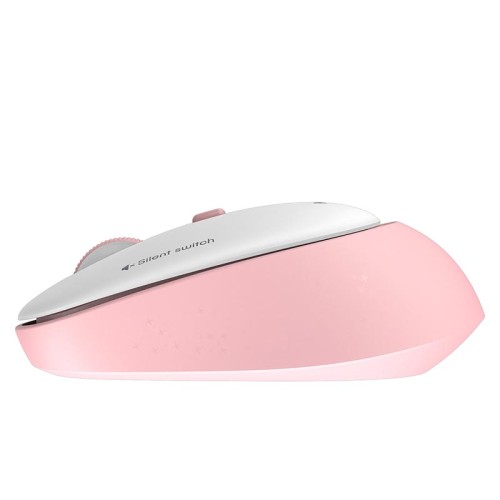 Миша MEETION 2.4G Wireless Office Mouse R571 |1000/1200/1600 DPI, AA Battery| white-pink