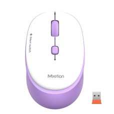 Миша MEETION 2.4G Wireless Office Mouse R571 |1000/1200/1600 DPI, AA Battery| white-purple