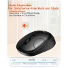Миша MEETION 2.4G Wireless Office Mouse R571 |1000/1200/1600 DPI, AA Battery| white-purple
