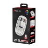 Миша xtrike Me wireless transparent optical mouse GW-114 |2.4G/BT5.2, 800-1200-1600dpi| transparent-white