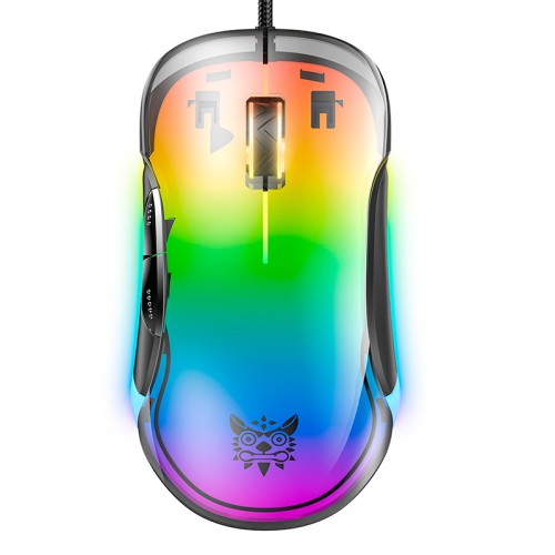 Миша Onikuma RGB Backlit Wired Gaming Mouse CW925 |12800 DPI| transparent-black