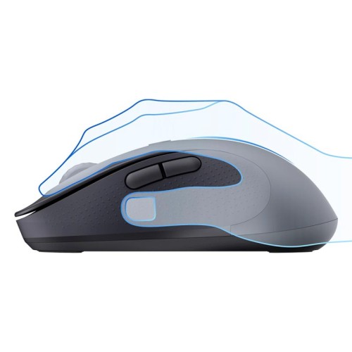 Миша Baseus F02 Ergonomic Wireless Mouse |2.4G/BT5.2| (without Battery) black