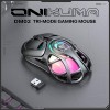 Миша Onikuma Tri Mode RGB gaming mouse DM02 |2.4G/BT/Type-C| grey