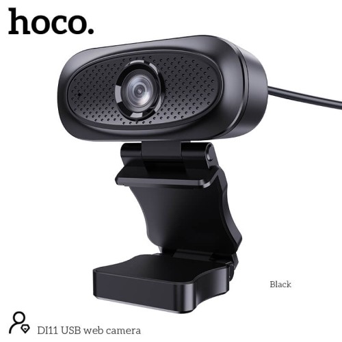 Web камера HOCO USB web camera with Audio focus DI11 |2KHD, 4Mpx, 1.5m| black