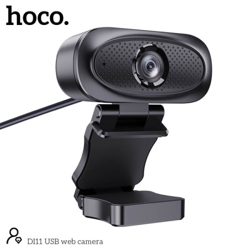 Web камера HOCO USB web camera with Audio focus DI11 |2KHD, 4Mpx, 1.5m| black