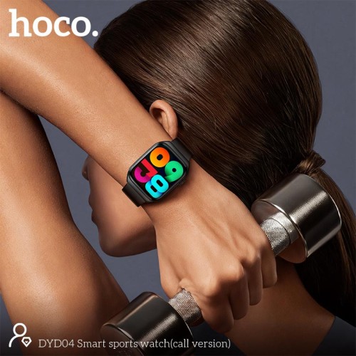 Smart sports watch HOCO DYD04 (call version) |Track, HeartRate, IP68, 1.83"| black