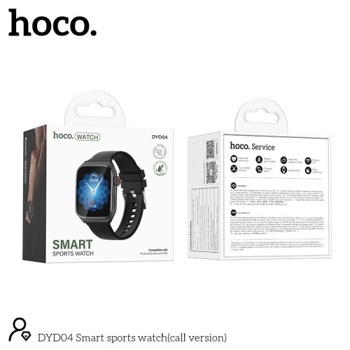 Smart sports watch HOCO DYD04 (call version) |Track, HeartRate, IP68, 1.83"| black
