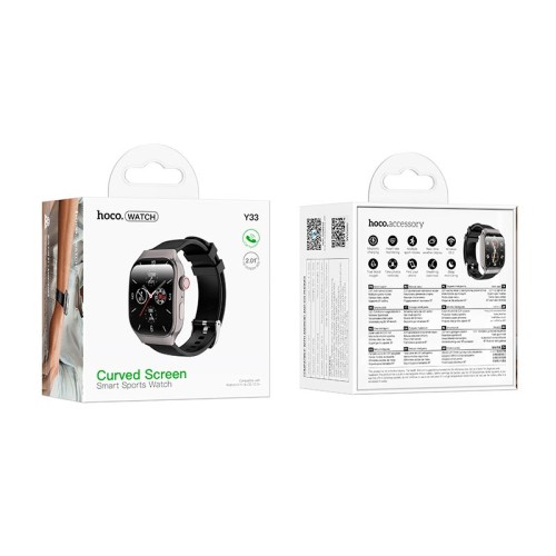 Smart Sports Watch HOCO (call version) Y33 |BT5.3, HeatRate, 2.01"| black