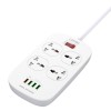 Подовжувач мережевий Ldnio SC4407 |2500W, 2m  EU Plug, 4 USB, 4 Sockets. QC3.0, 3.1A|/8W| white