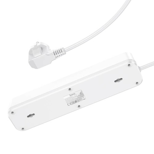 Подовжувач мережевий HOCO Aura 4-bit extension cable socket fast charge NS1 |2USB/1Type-C, 4Sockets, 4000W, 20W/3A, PD/QC, 1.8m| black