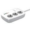 Подовжувач мережевий Ldnio c Wi-Fi SEW3452  |3USB/1Type-C, 3Sockets. QC/PD, 30W/10A, 2m  EU Plug| white