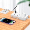 Подовжувач мережевий HOCO Storm 3-position socket AC7A |3USB/1Type-C, 3.4A/17W| white