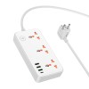 Подовжувач мережевий HOCO Storm 3-position socket AC8A |3USB/1Type-C, PD/QC, 3A/30W| black