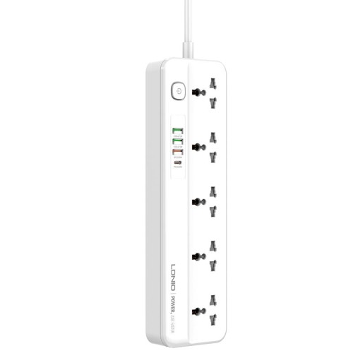 Подовжувач мережевий Ldnio SC5415 |PD20W/QC18W, 3USB/1Type-C, 5Sockets| white