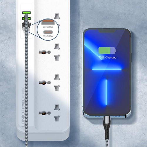Подовжувач мережевий Ldnio SC5415 |PD20W/QC18W, 3USB/1Type-C, 5Sockets| white