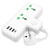 Подовжувач HOCO Voyage 2-position expansion socket AC11A |3USB/Type-C, 10A| black
