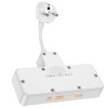 Подовжувач HOCO Reise 2-position expansion socket AC12A |3USB/Type-C, PD/QC, 30W/10A| white