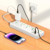 Подовжувач HOCO Talento 5-position socket AC13A |3USB/Type-C, 10A| white