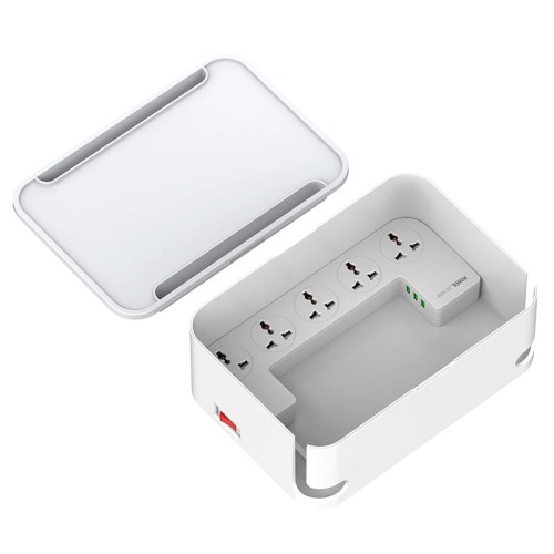 Подовжувач мережевий LDNIO Management Power Strip Box SN5310 |3USB, QC, 5 Sockets, 15.5W/10A| white