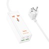 Подовжувач HOCO Barry desktop charger AC10A |2USB/2Type-C, PD/QC, 65W/10A| black
