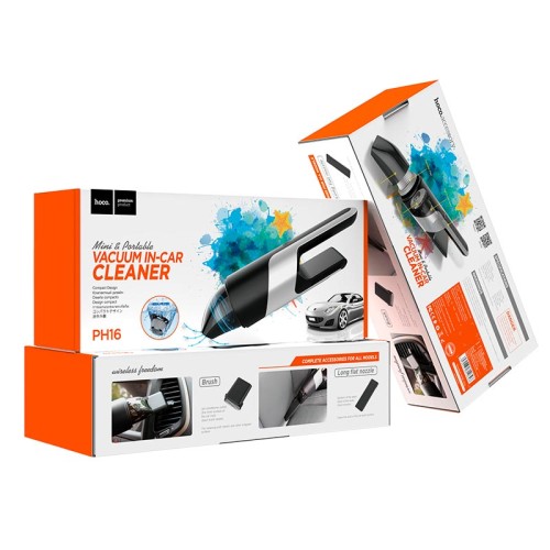 Автомобільний пилесос HOCO Azure  PH16 |80W, 2000 mAh, 120ml| black-silver