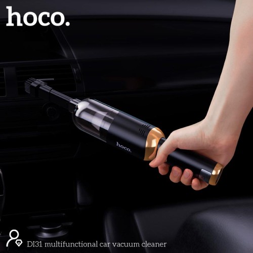 Автомобільний пилосос HOCO multifunctional car vacuum cleaner DI31 |6kPa, 150ml, Power bank| black