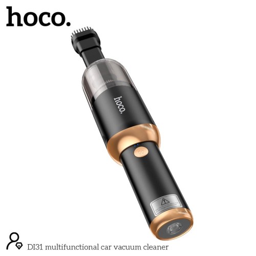 Автомобільний пилосос HOCO multifunctional car vacuum cleaner DI31 |6kPa, 150ml, Power bank| black